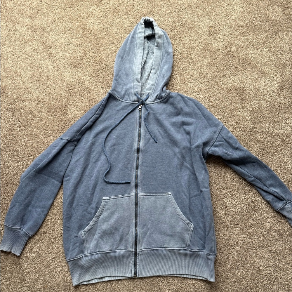 Aerie Heathered Blue Fleece Hoodie